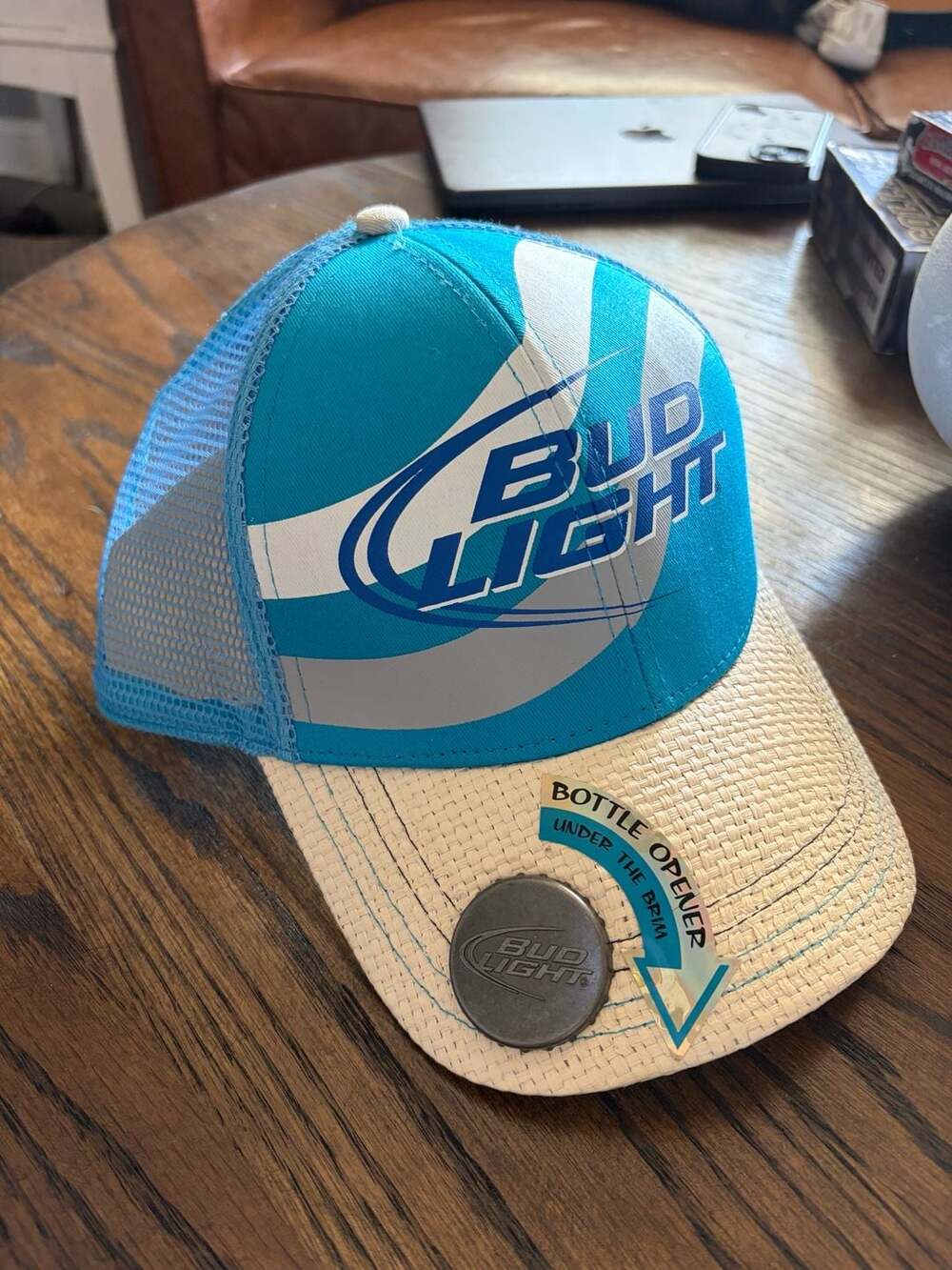 Bud Light 2013 Trucker Hat Built-In Bottle Opener Snapback Beer Cap